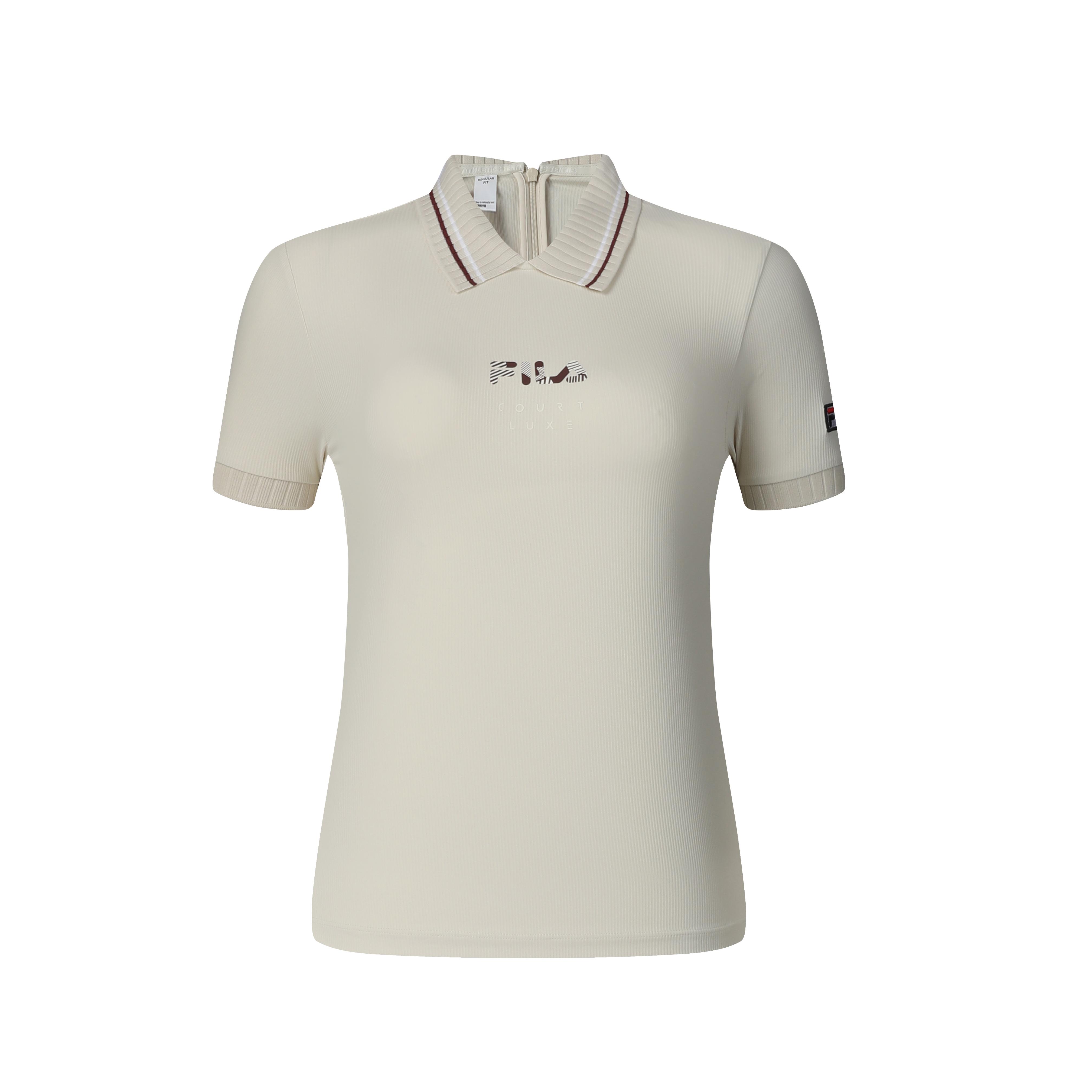 

Футболка поло женская цвета лактозы FILA