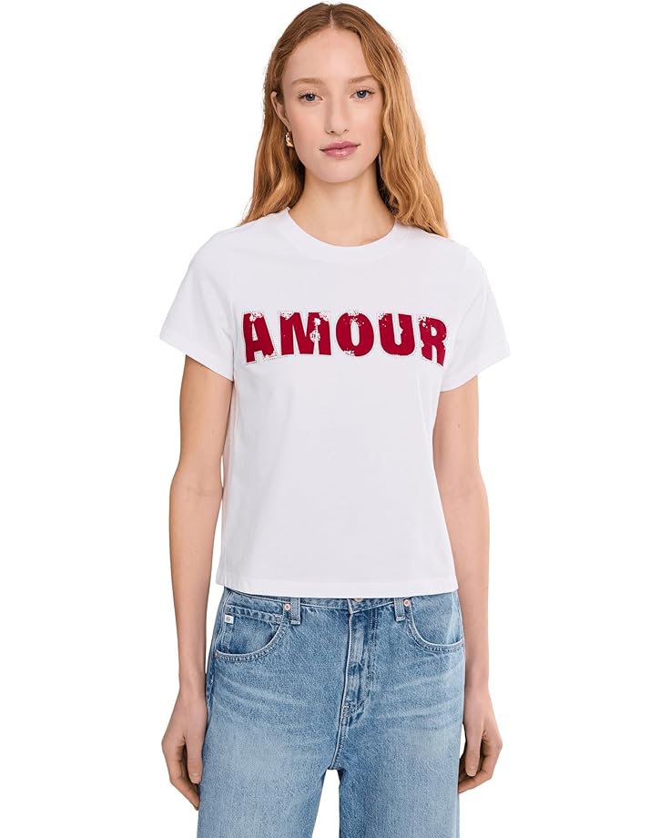 

Женская блузка Sanctuary Embellished Tee, White W/ Cherry Lacquer