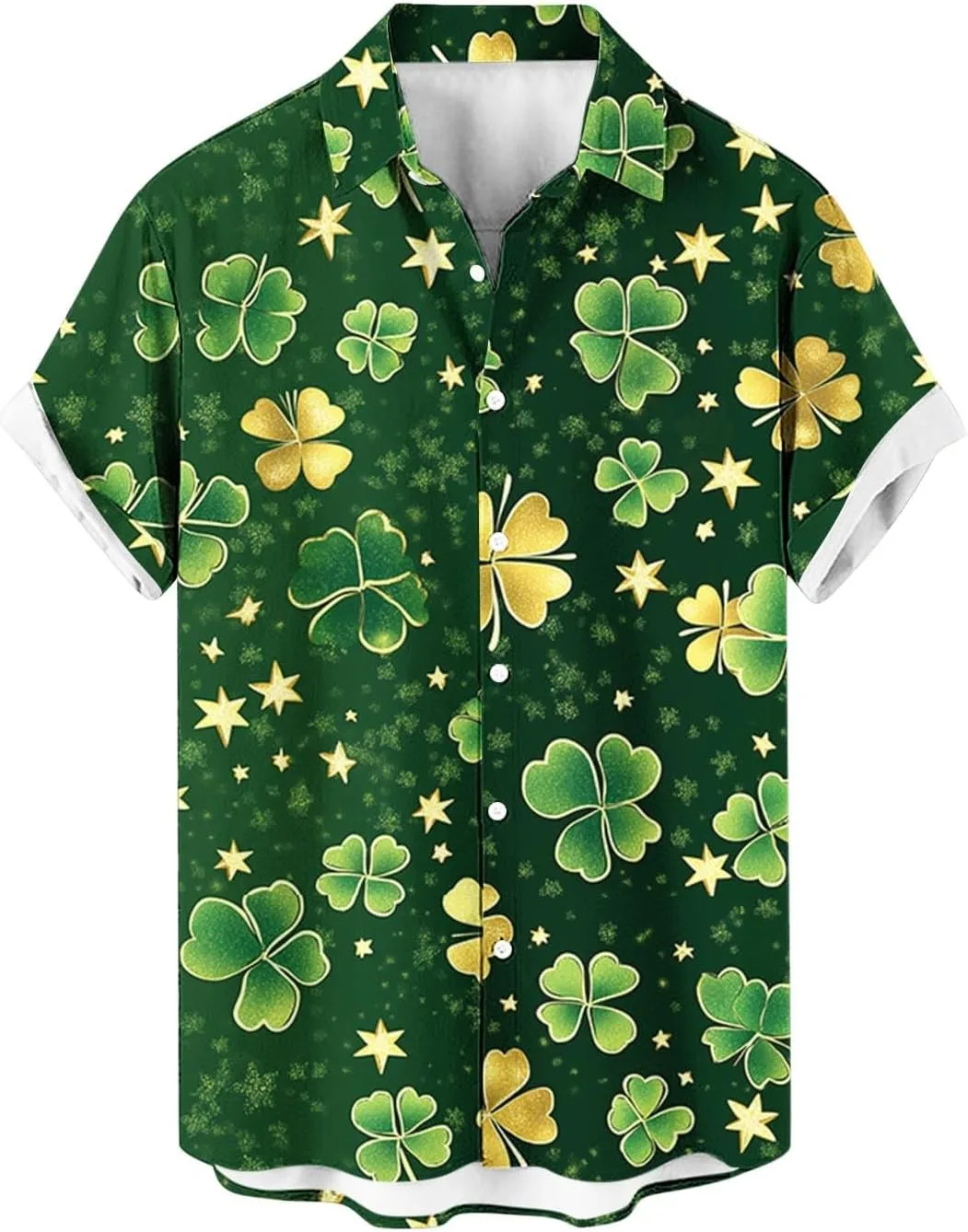 

Мужская футболка с принтом трилистника на День Святого Патрика с лацканом