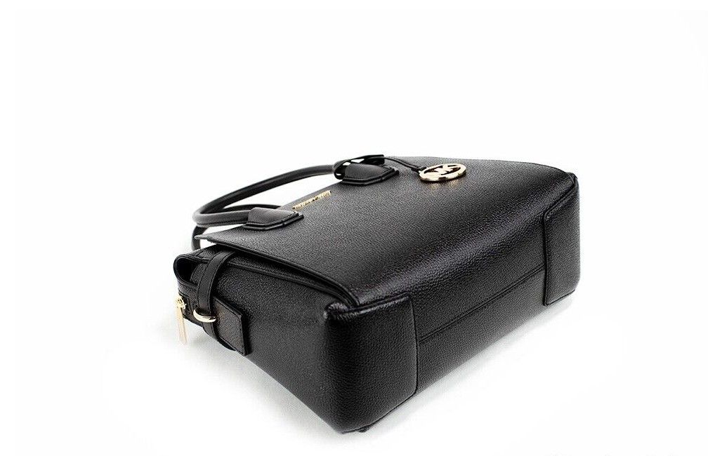 

Сумка-портфель Mercer Medium из черной шагреневой кожи с застежкой-молнией и поясом Michael Kors