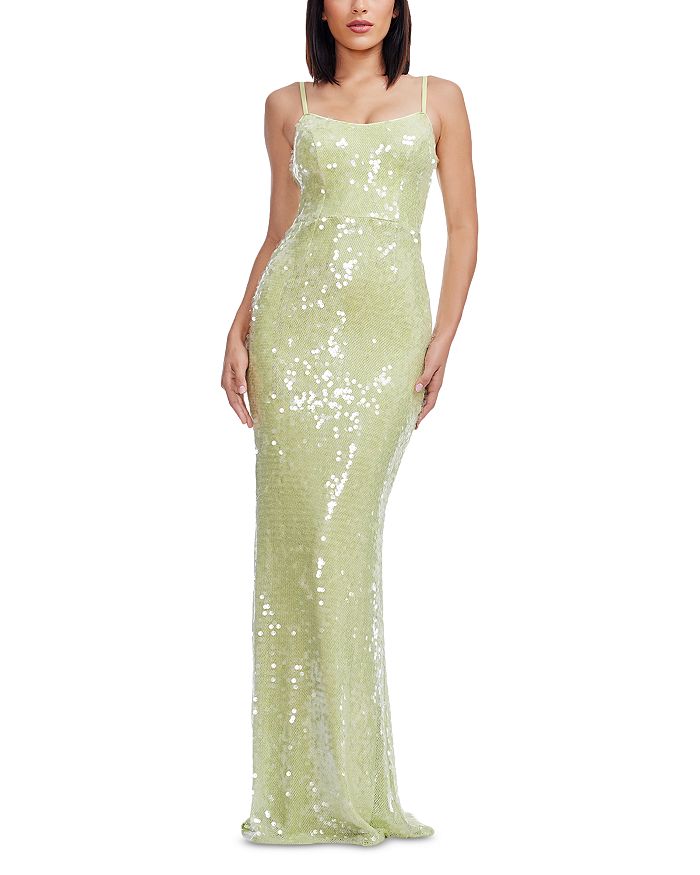 

Вечернее платье с пайетками Giovanna Dress the Population, зеленый