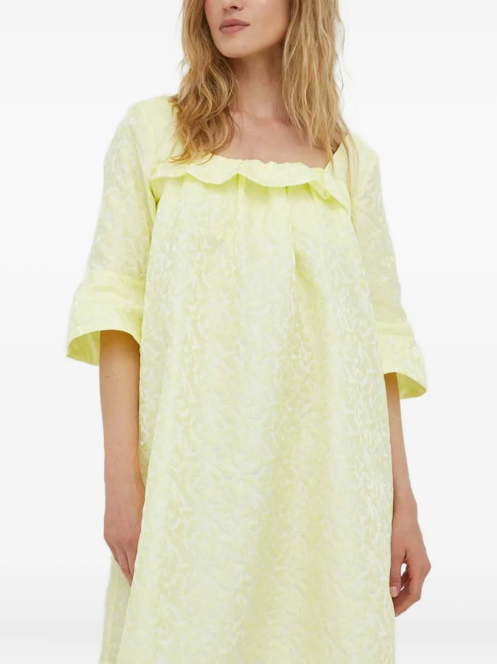 

Платье с оборками и цветочным принтом Résumé, желтый