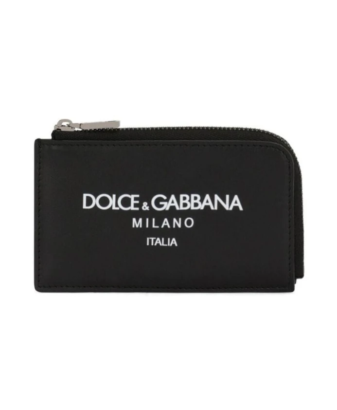 

Кошелек на молнии с логотипом Dolce & Gabbana, черный