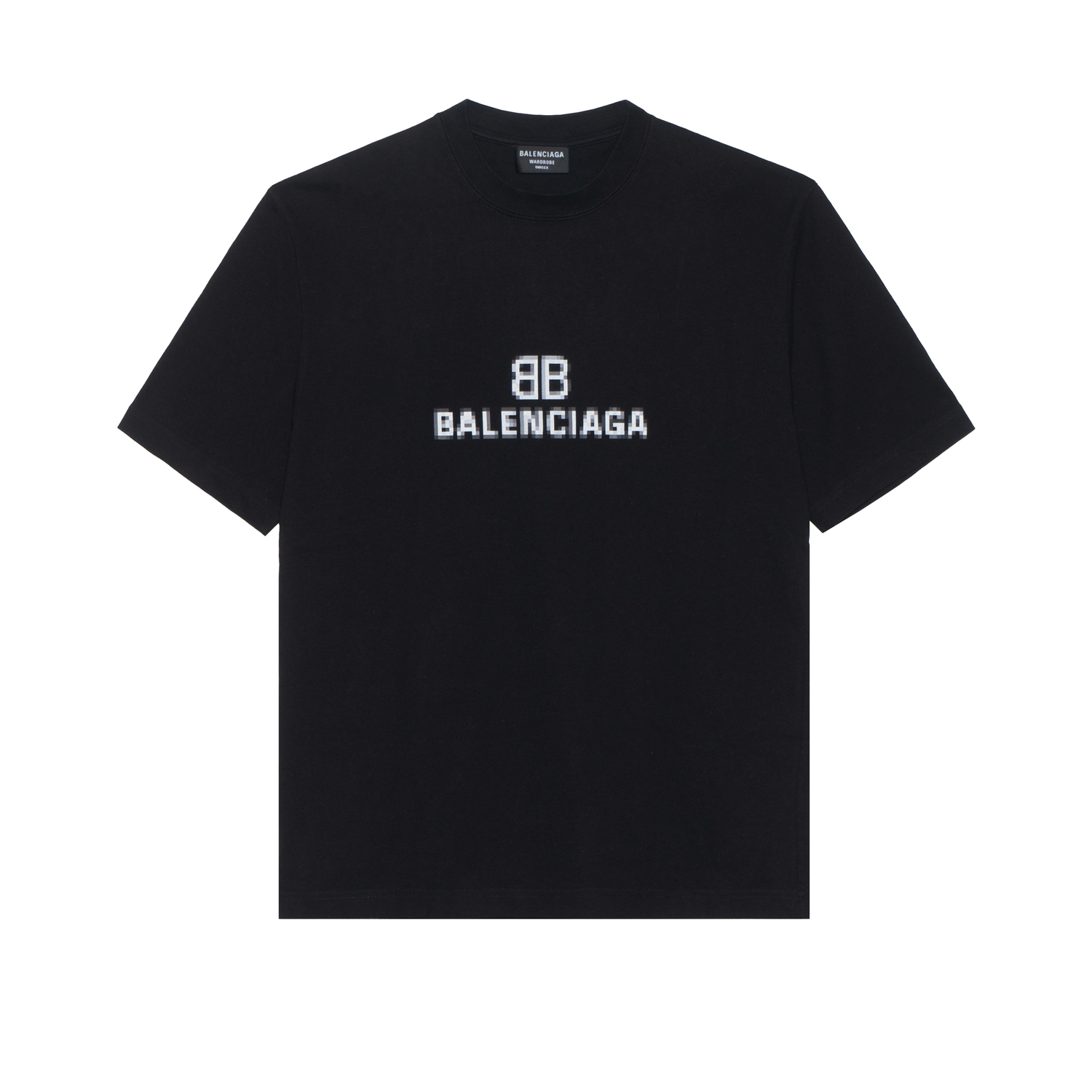 

Мужская футболка Bb Pixel Medium Fit Balenciaga, черный