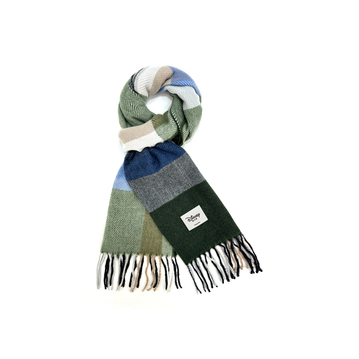 

Disney Полиэстеровый вязаный шарф унисекс, Navy Blue Green