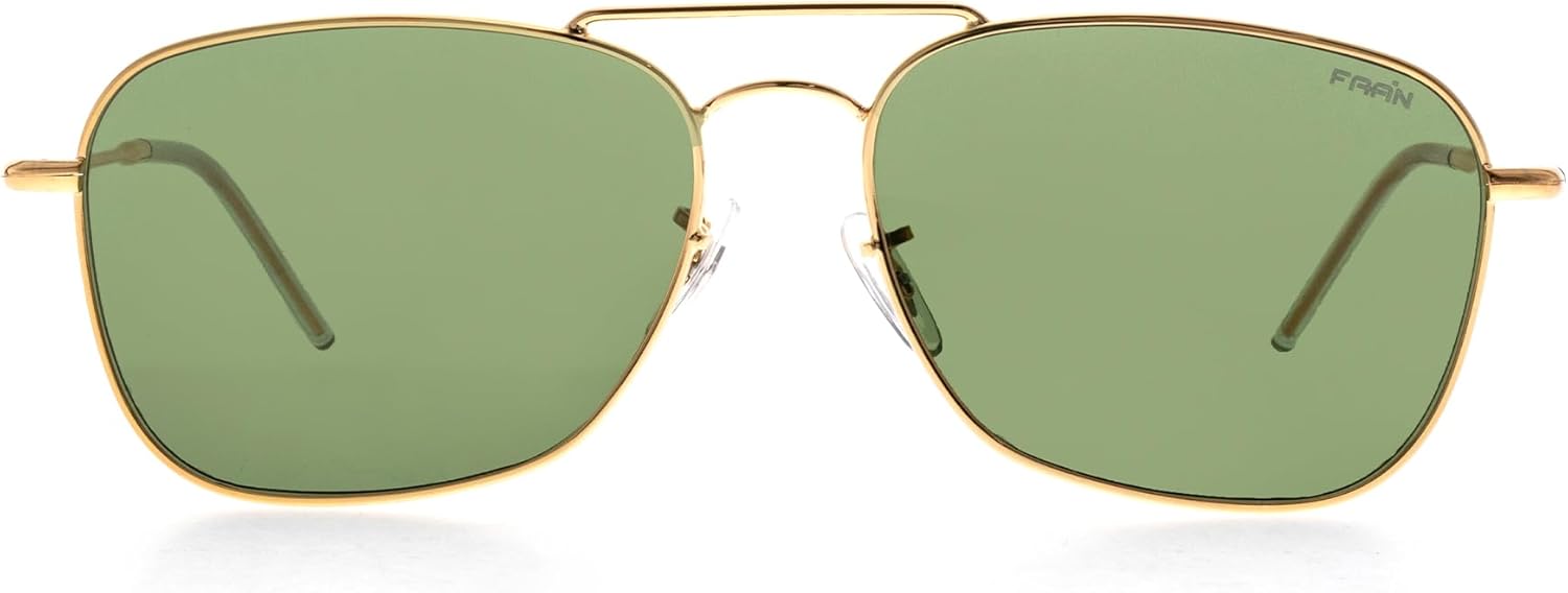 

Квадратные солнцезащитные очки-авиаторы FAA'N для мужчин и женщин, линзы с обратной ориентацией, модные солнцезащитные очки с защитой от УФ-излучения, металлические линзы, Gold