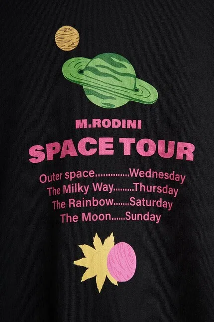 Худи Space tour Mini Rodini, черный — фото 3