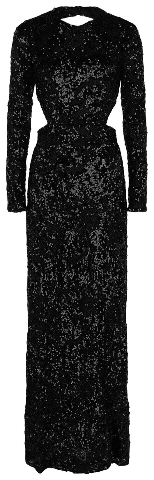 

Платье Givenchy, расшитое пайетками, с вырезом, черное, черный