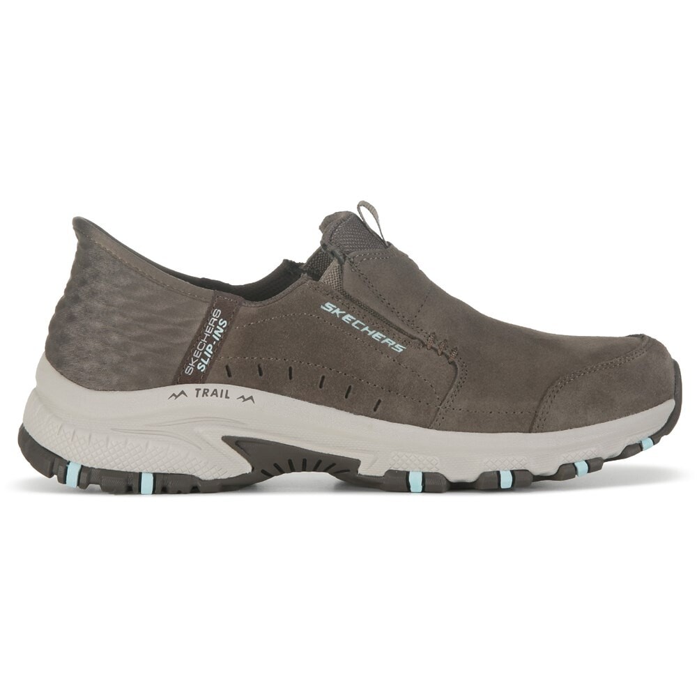 Женские слипоны Hillcrest Sunapee для походов без шнуровки Skechers, коричневый — фото 2