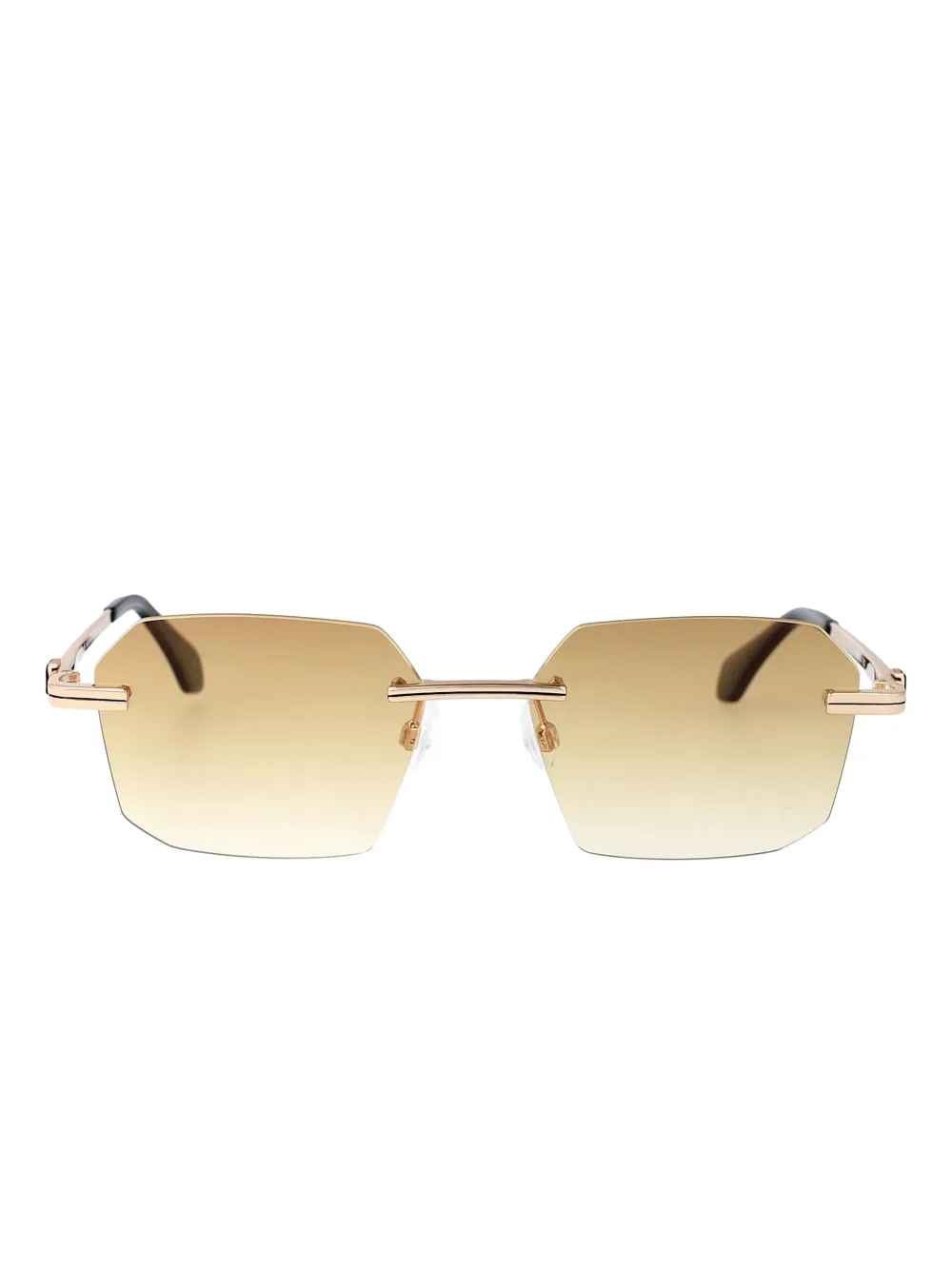 

Солнцезащитные очки с градиентной оправой прямоугольной формы Palm Angels Eyewear, золотой