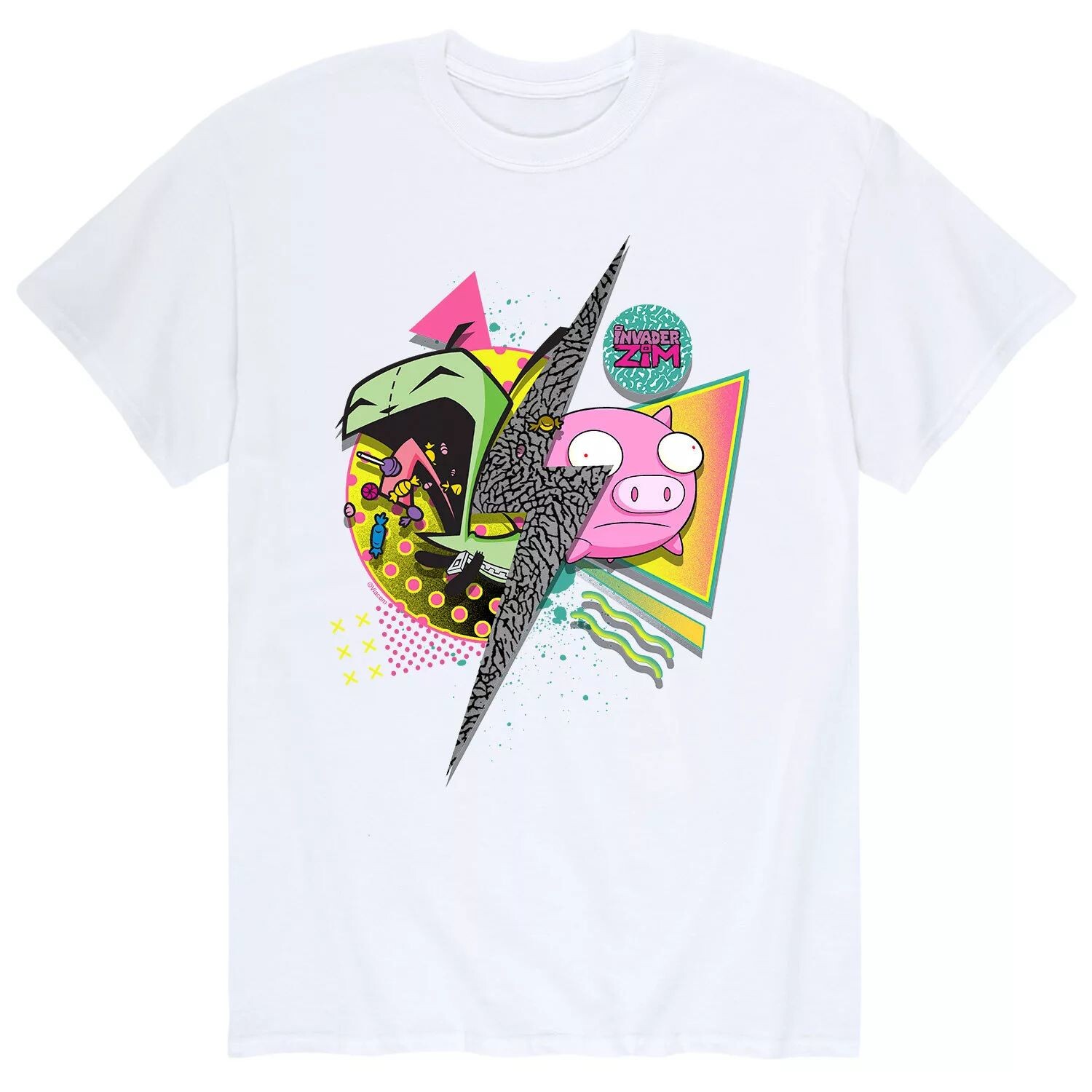 

Мужская футболка Invader Zim Invaders с болтом Licensed Character
