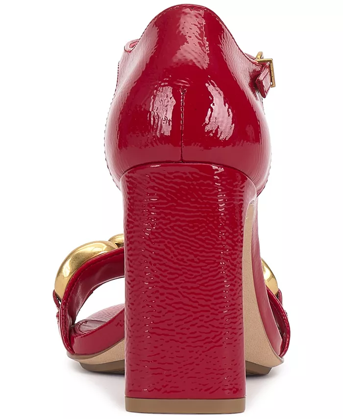 Женские босоножки Aurelia Chain на высоком каблуке Vince Camuto, красный — фото 3