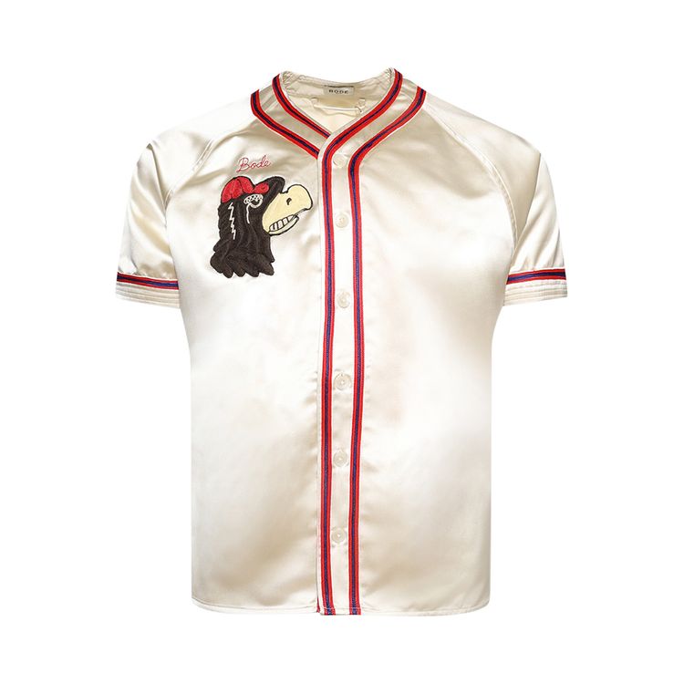 

Рубашка Bode Redtail Baseball Shirt 'Cream/Multicolor', белый