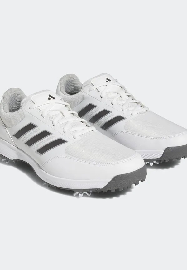 Техническая отзывчивость 3.0 широкие гольф-ботинки Adidas Golf, Cloud White Dark Silver Metallic Silver Metallic — фото 2