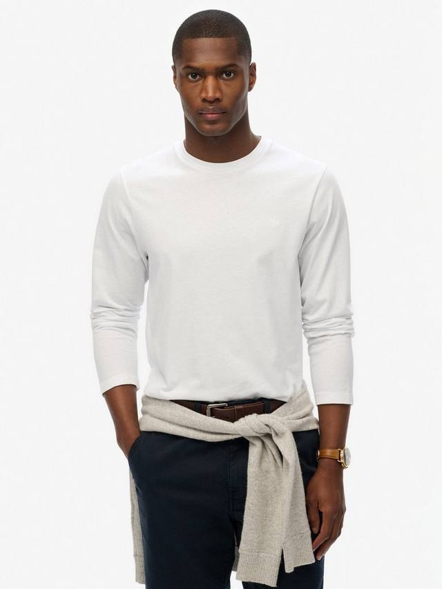 

Классическая базовая футболка с длинными рукавами из хлопка Superdry, Optic