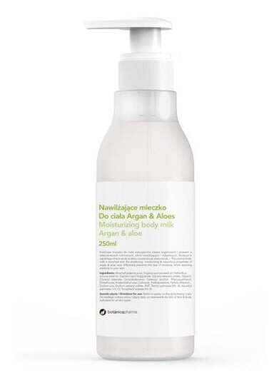 

Увлажняющее молочко для тела Аргана и Алоэ 250мл Botanicapharma Moisturizing Body Milk