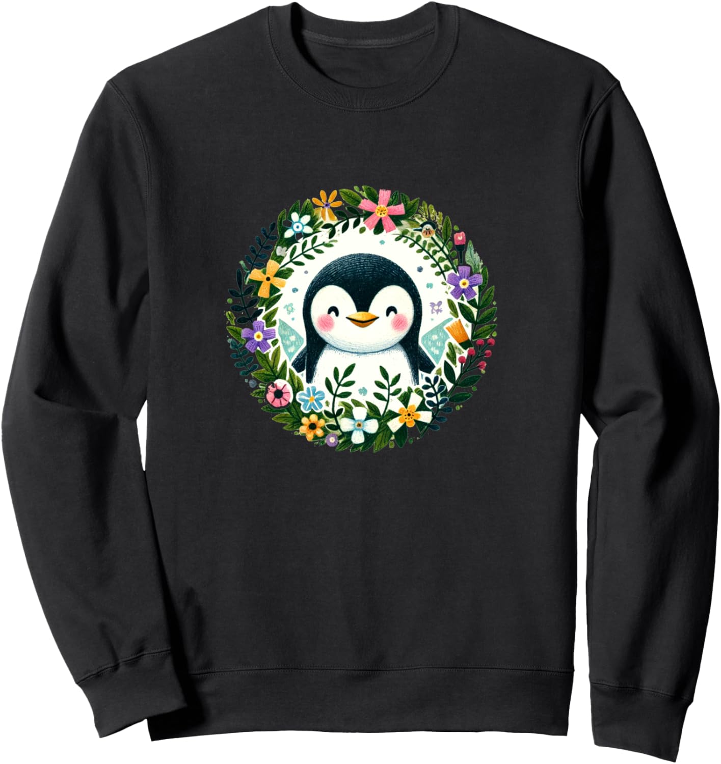 

Забавная толстовка с цветочным рисунком пингвина Penguins Lover Snugg, черный