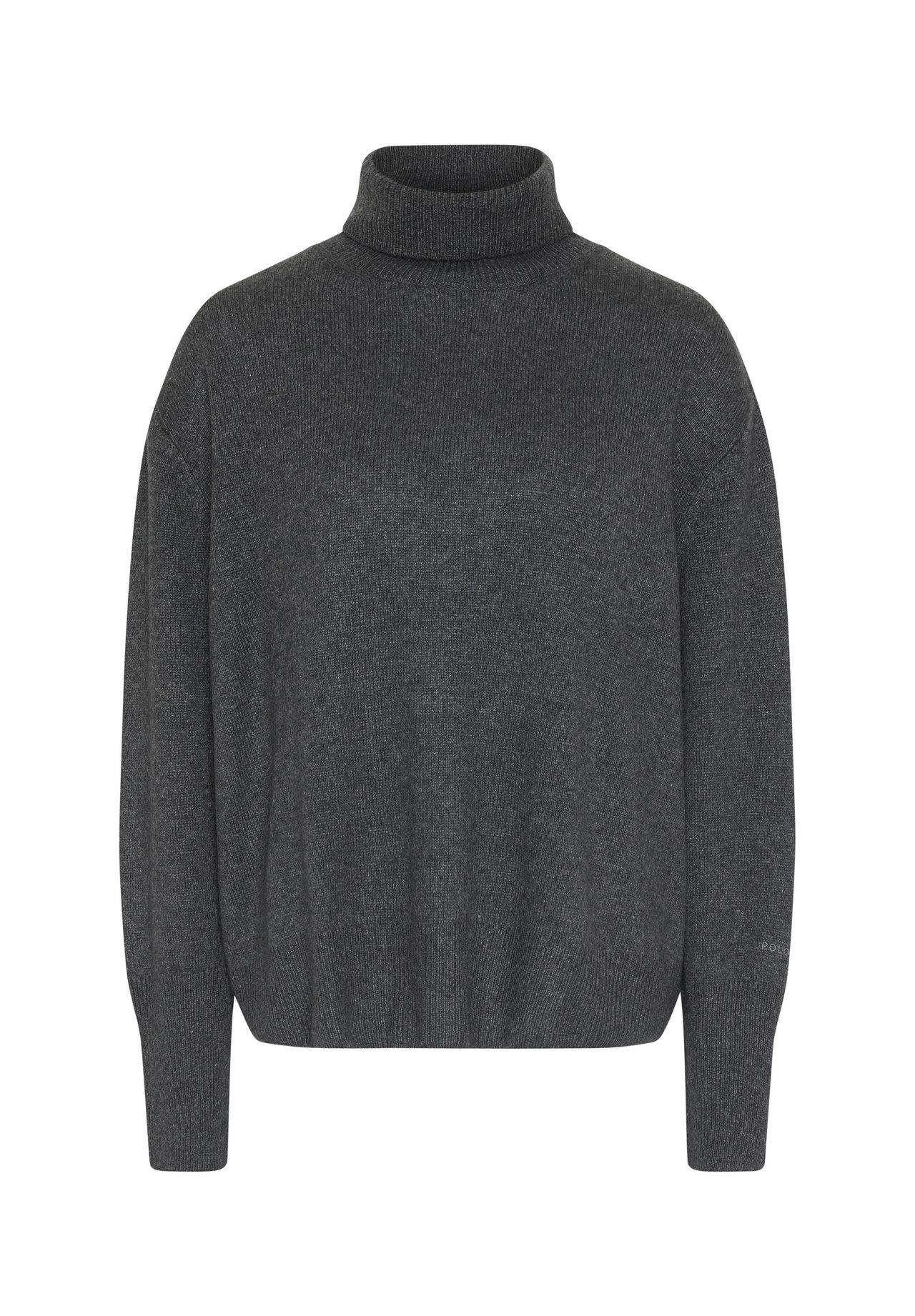 

Вязаный свитер с высоким воротником POLO SYLT, цвет 19-0205m Black Oyster Melange