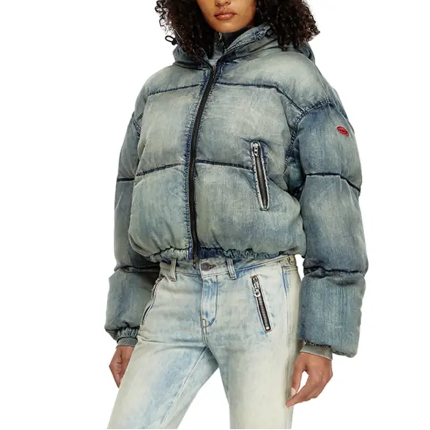 Женская укороченная пуховая куртка Diesel — фото 3