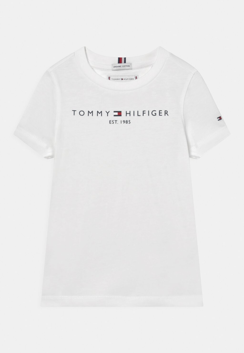 Футболка с набивным рисунком Essential Tee Tommy Hilfiger, белая — фото 2