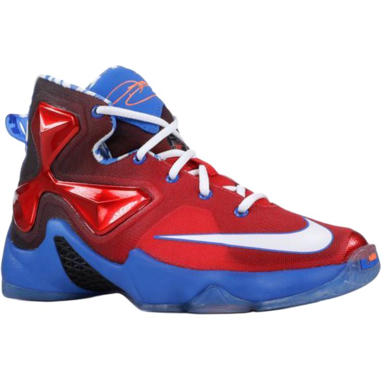 Nike Lebron 13 slip resistant abrasion resistant высокие детские баскетбольные кроссовки red для подростков — фото 4