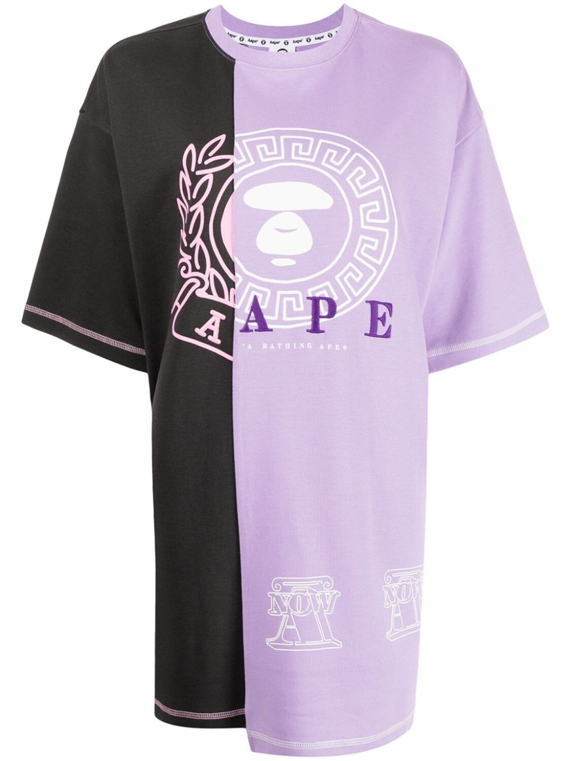 

A Bathing Ape платье-футболка с логотипом, фиолетовый