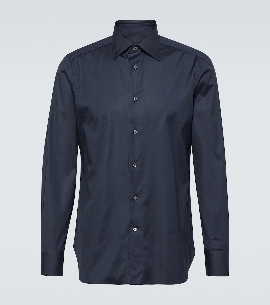 

Хлопковая оксфордская рубашка Zegna, синий