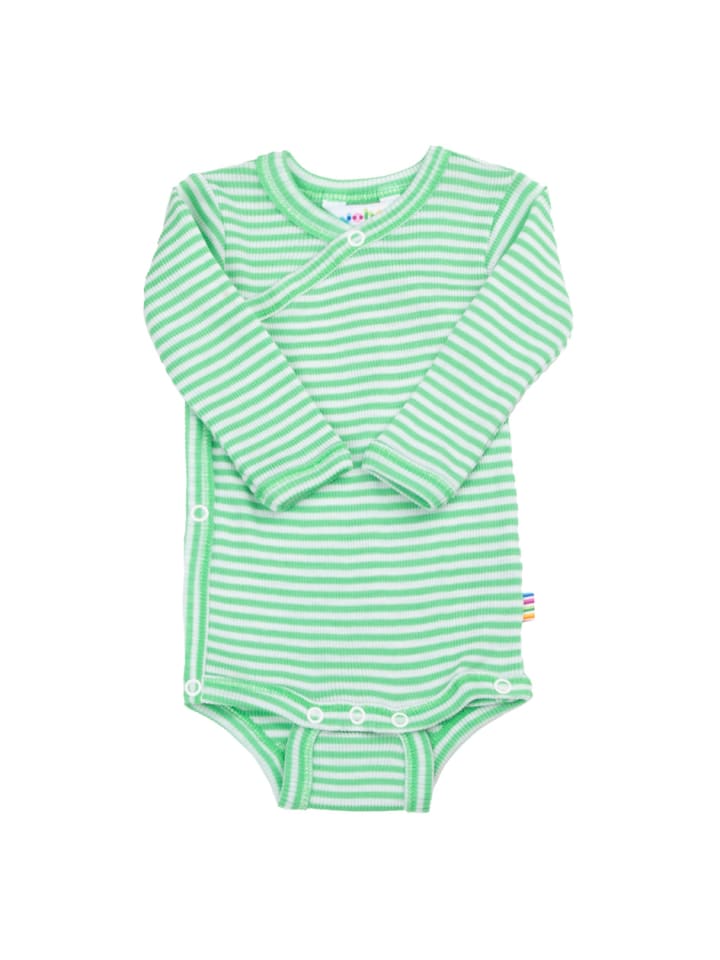 

Joha Боди с длинными рукавами и запахом из мериносовой шерсти/шелка, зеленого цвета