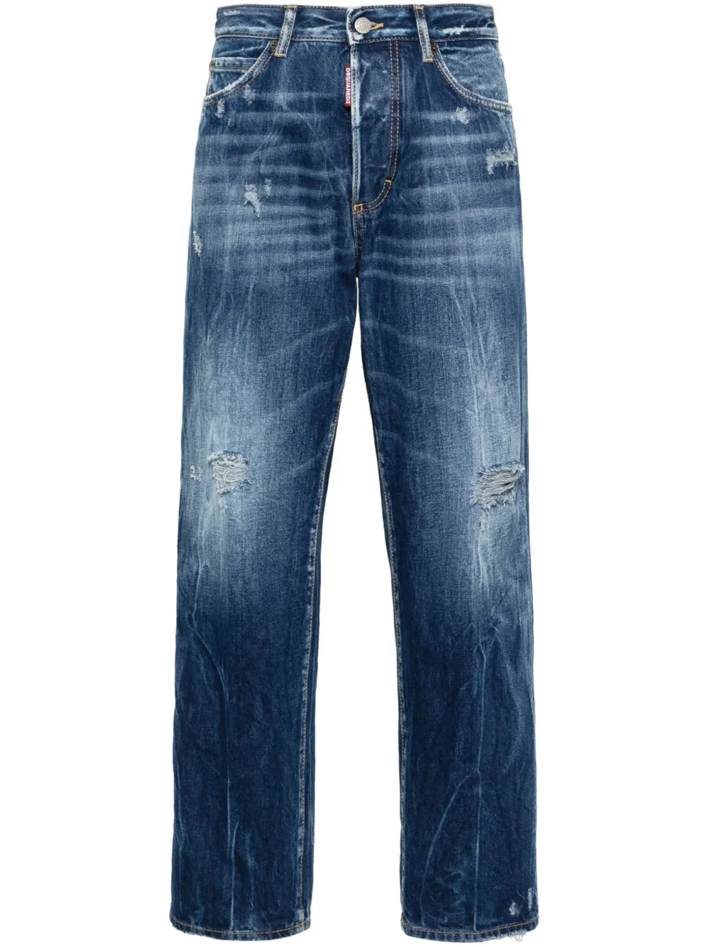 

Прямые джинсы средней посадки DSQUARED2, синий