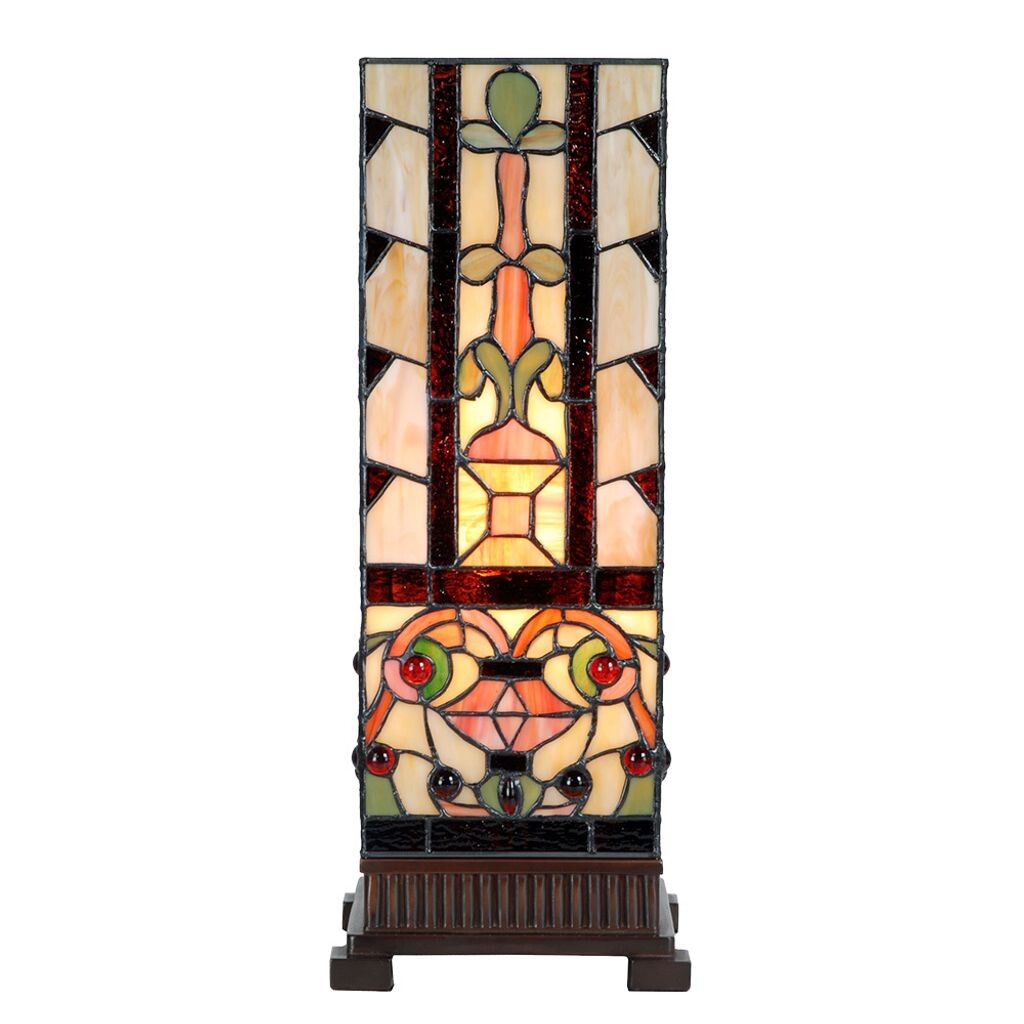 

Настольная лампа Clayre & Eef Tiffany 18x18x45 см, бежевое стекло Clayre&Eef, бежевый