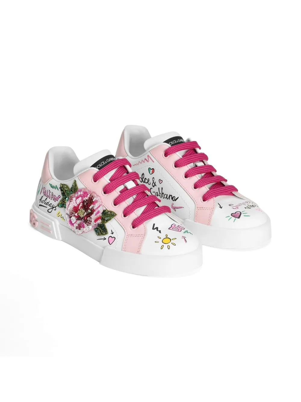 

Кроссовки Portofino Light Dolce & Gabbana Kids, белый