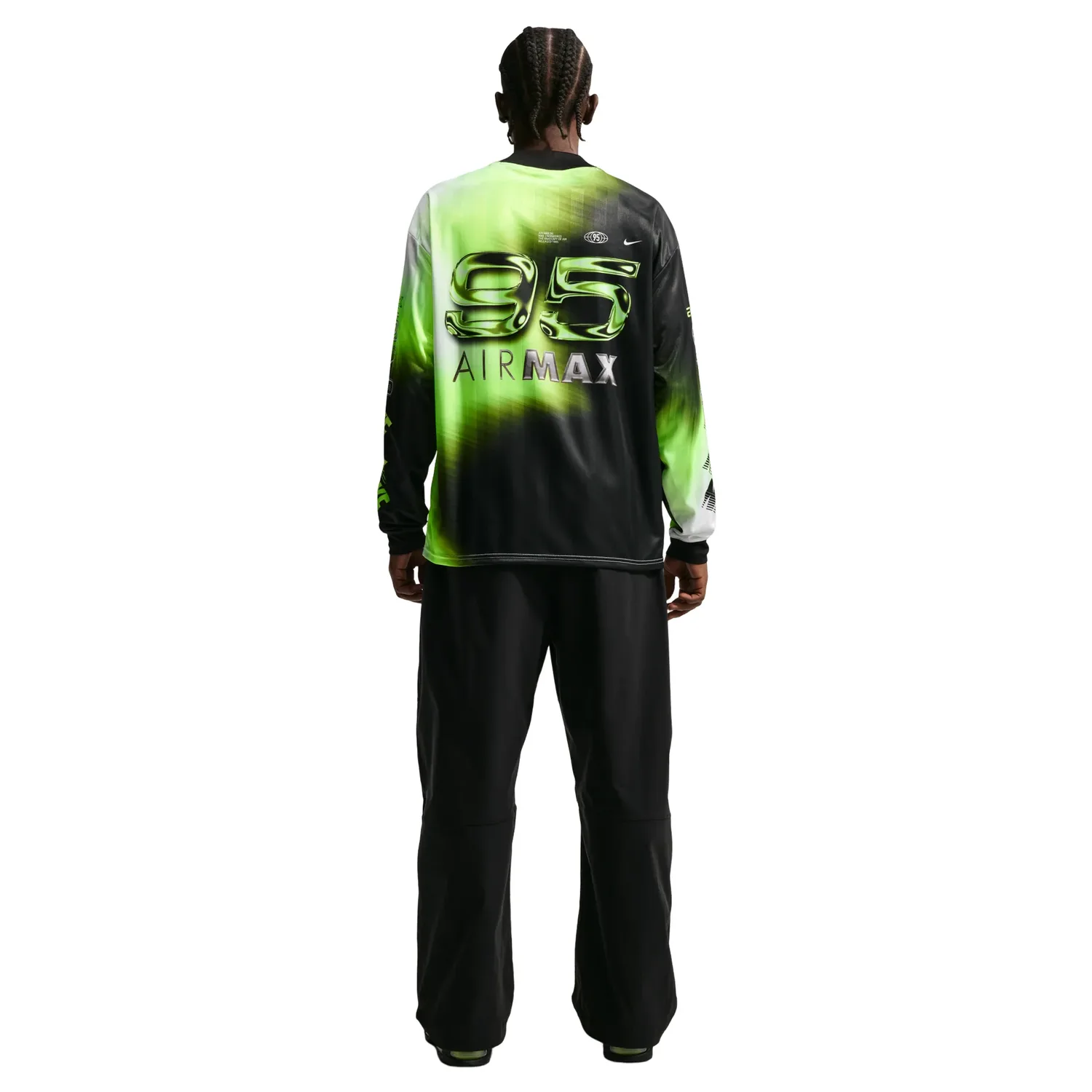 Футболка с длинными рукавами Nike Culture of Football Dri-FIT 'Volt Black White', мультиколор — фото 3