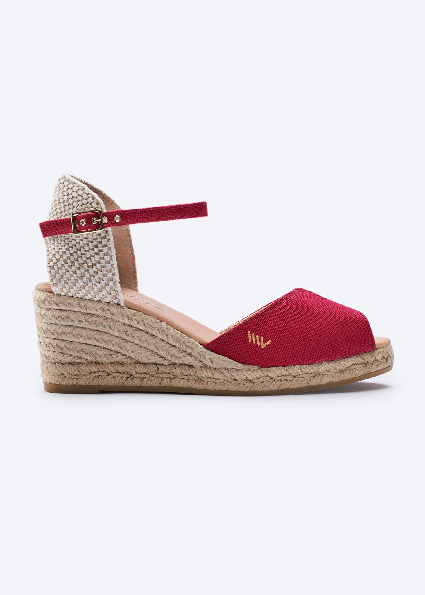 Sacova Limited Edition эспадрильи на клиновидной подошве из холста Viscata, Cherry