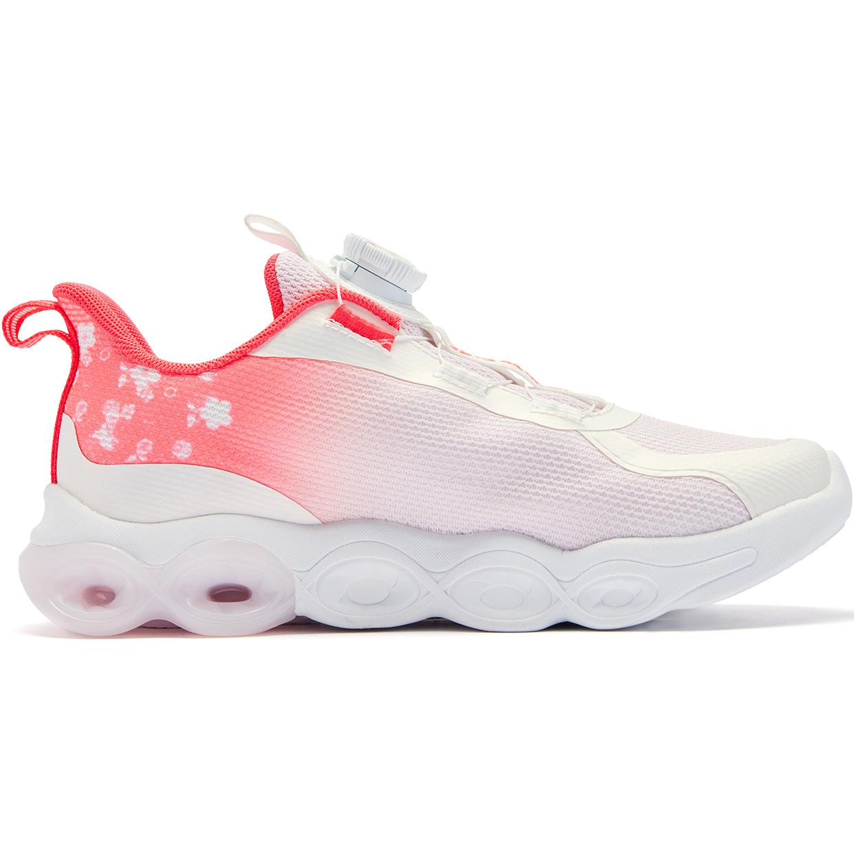 QIAODAN Детские кроссовки с амортизацией Anti Kick Low Top, белые, розовые — фото 2