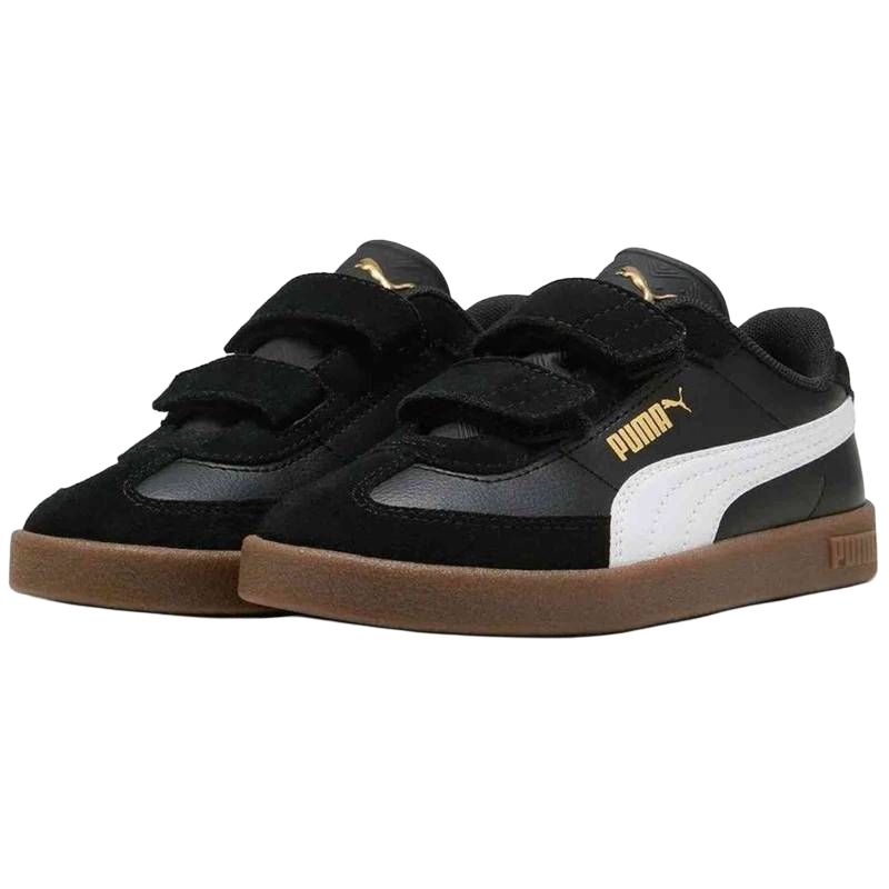 PUMA Club II Era Low top детские скейтерские кроссовки Black/White для детей 3-7 лет — фото 4