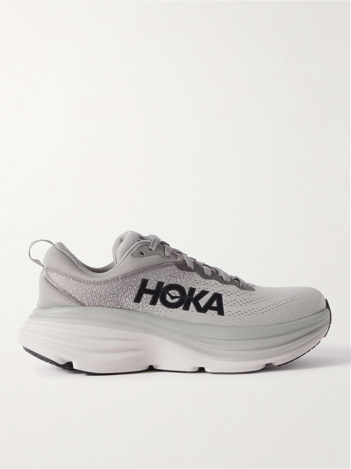 

Кроссовки Hoka One One Bondi 8 Rubber-Trimmed Mesh, серый