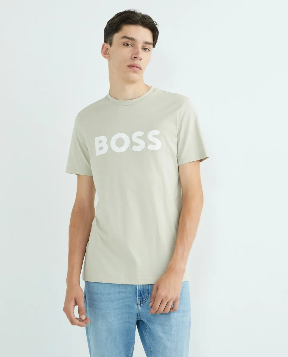 

Мужская футболка с коротким рукавом Boss, бежевый