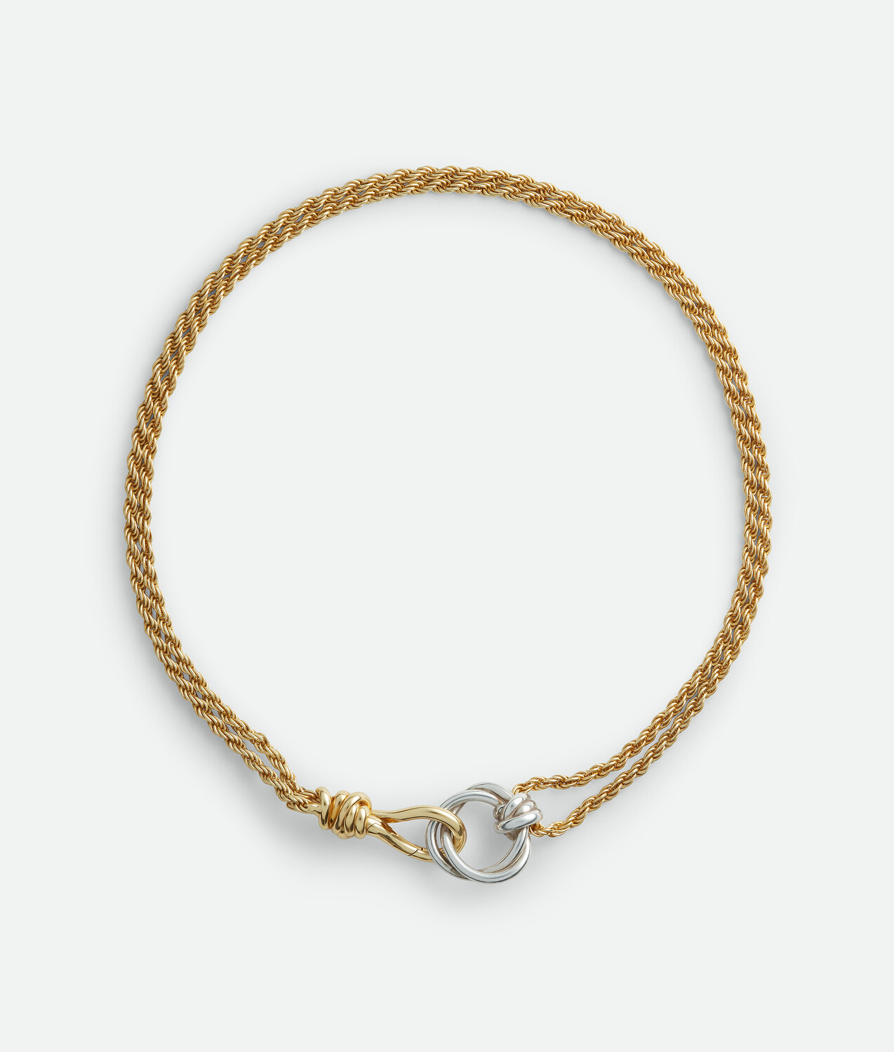 

Knot necklace BOTTEGA VENETA, желтое золото/серебро