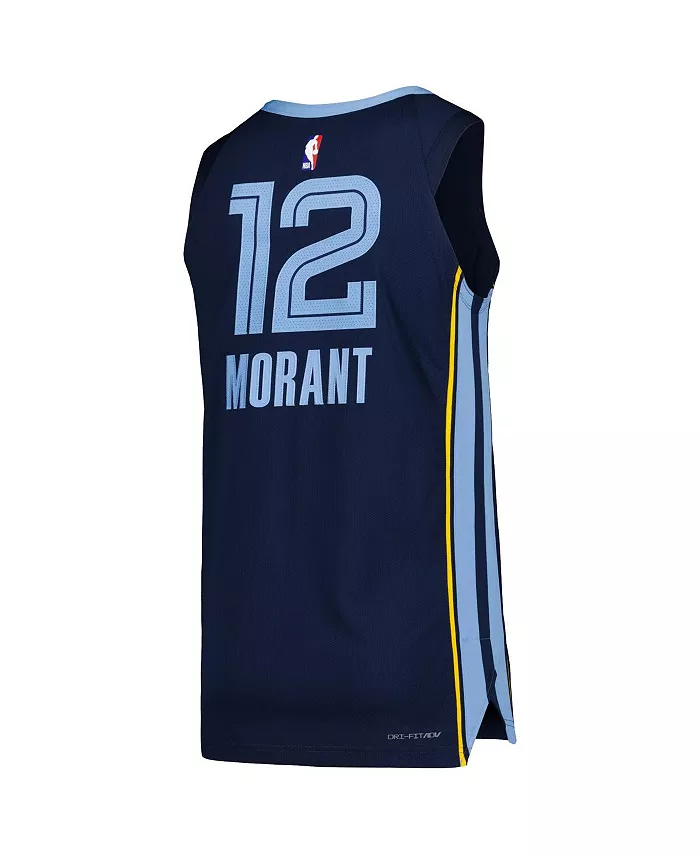 Мужская автентичная футболка Ja Morant в синем цвете Memphis Grizzlies - ассоциативная версия Nike — фото 2