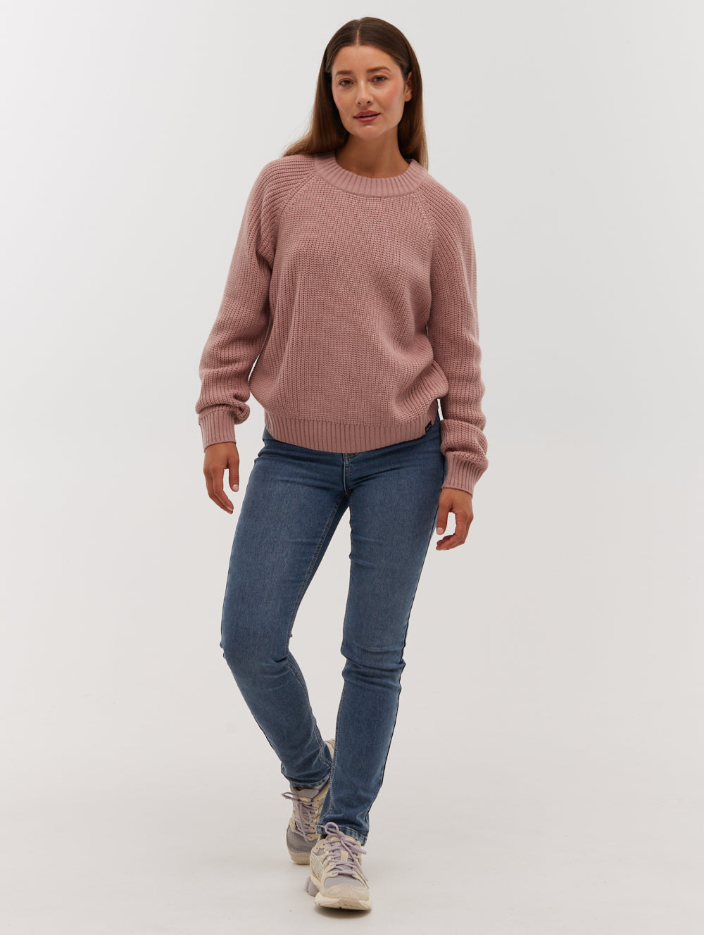 

Свитер с круглым вырезом «реглан» от Georgiana Bench., темно-розовый