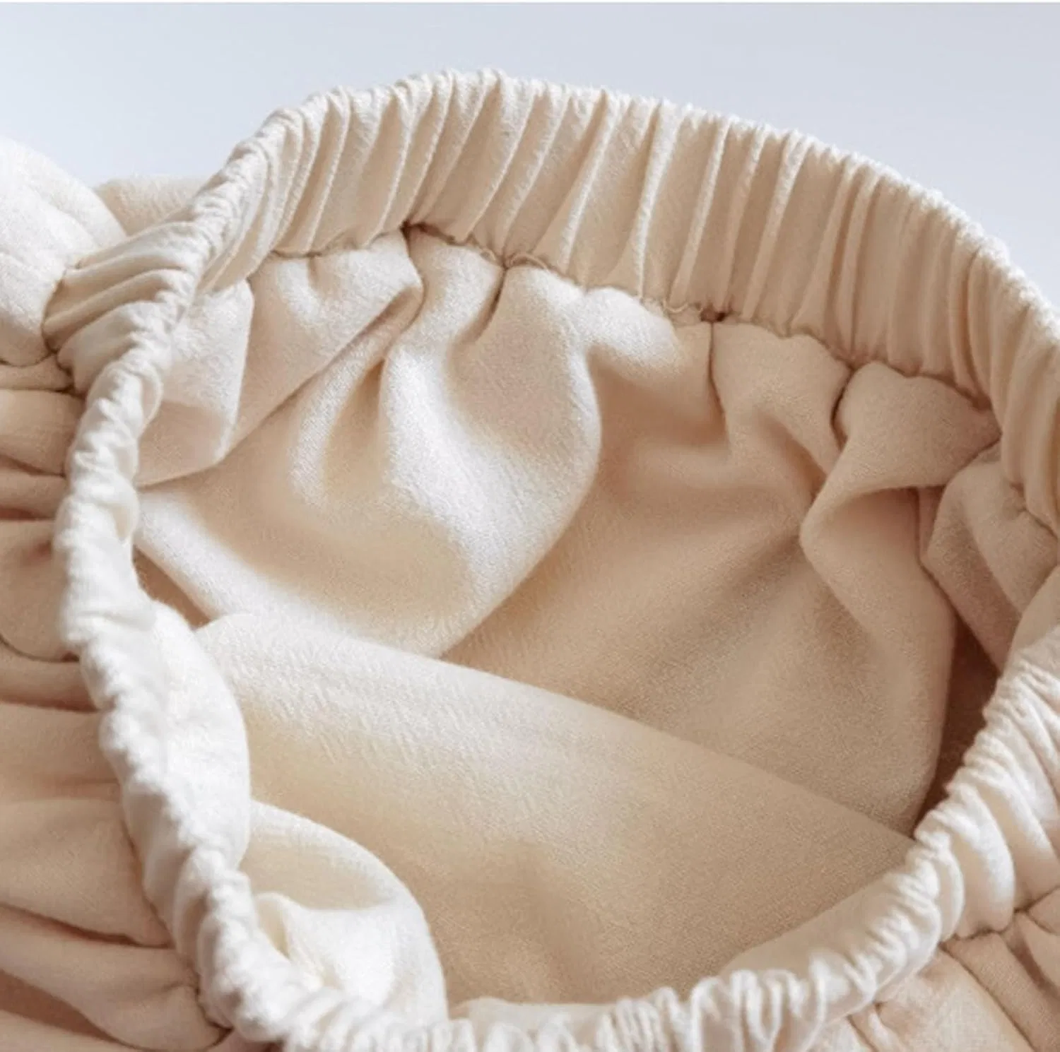 Юбка-шорты с рюшами для девочек, плиссированная, Beige — фото 2