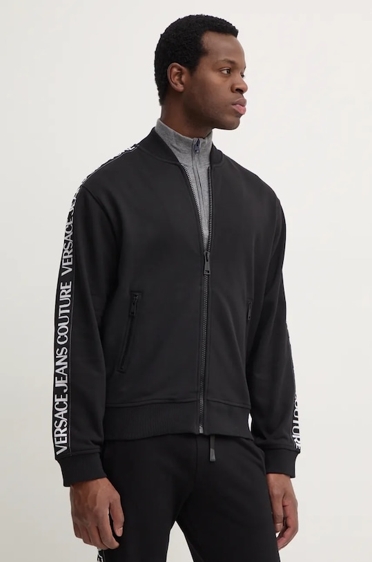 

Хлопковая толстовка Versace Jeans Couture, черный