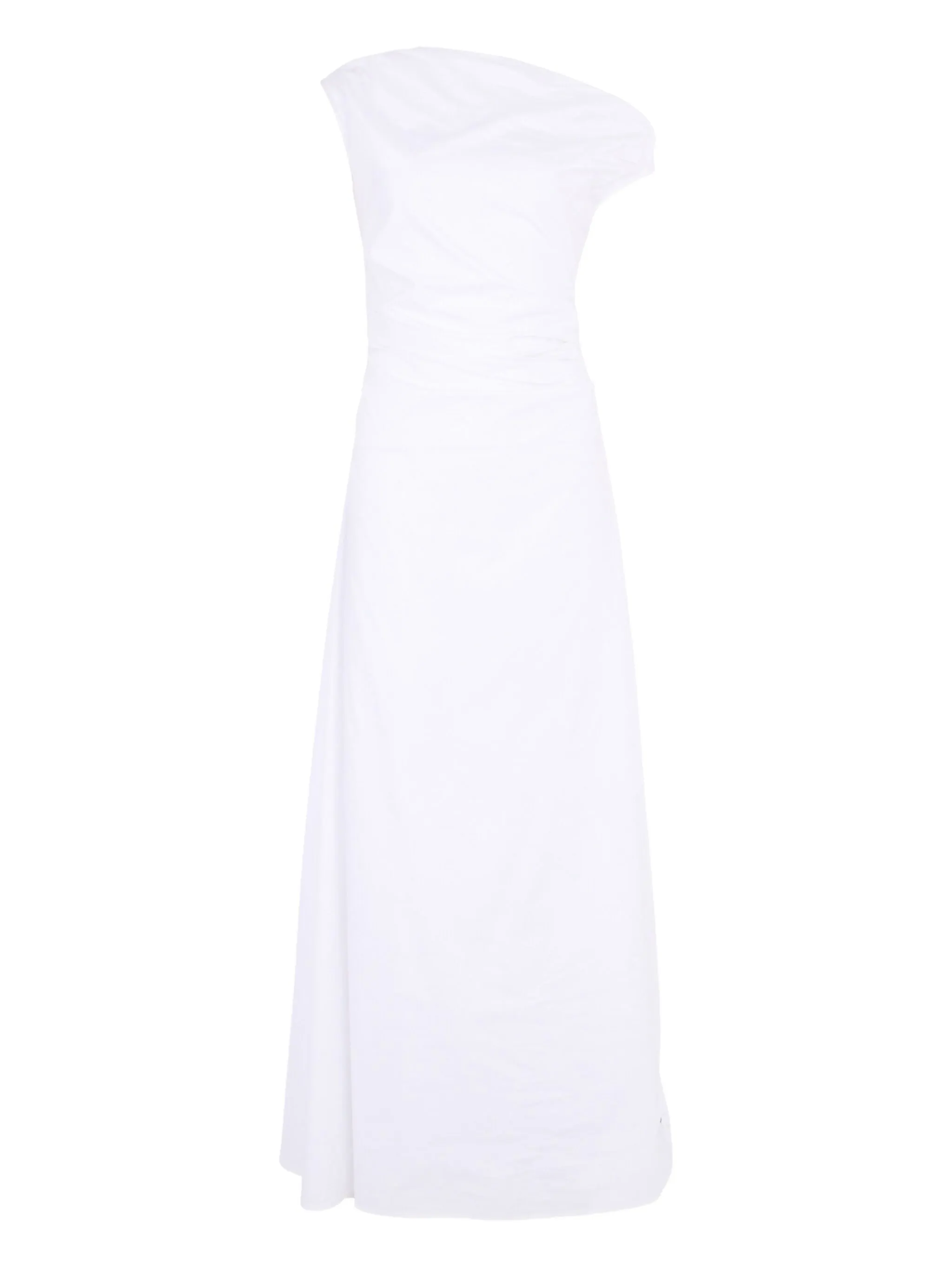 

Платье макси Phare на одно плечо Staud, белый