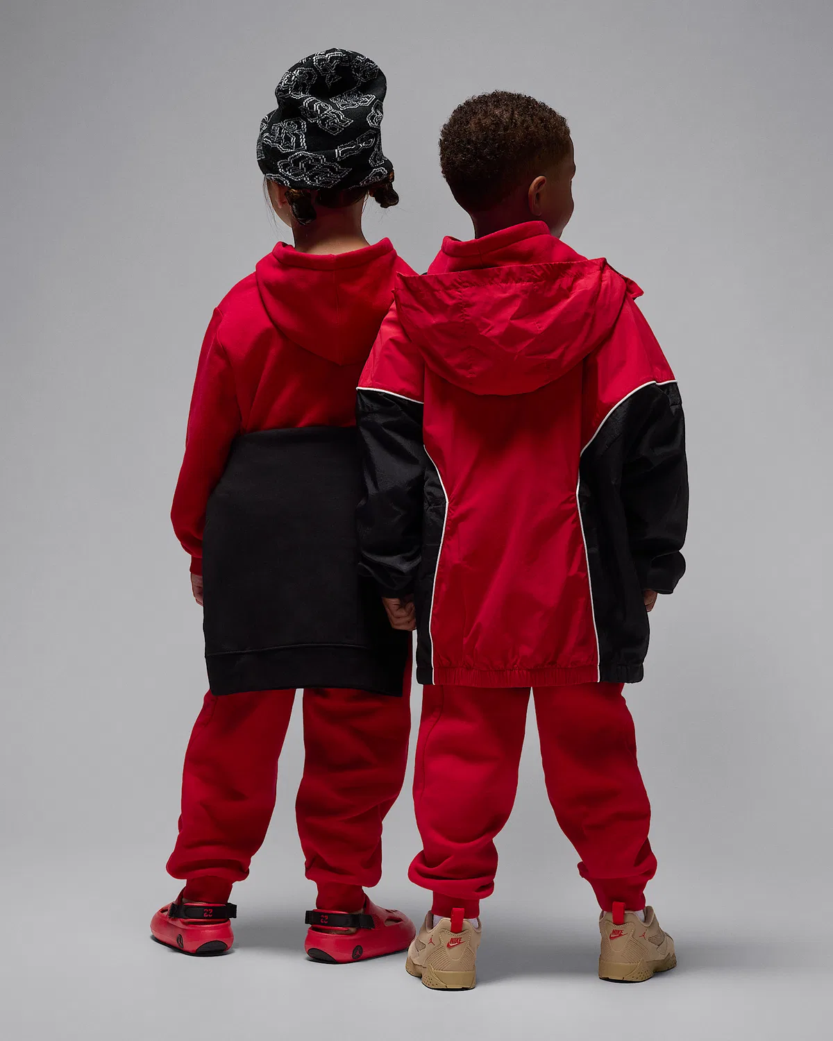 Детский комплект из 2 предметов: толстовка с капюшоном Jordan Brooklyn Fleece, Gym Red — фото 2