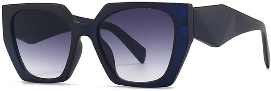 

Ретро-солнцезащитные очки «кошачий глаз» с многоугольными линзами, разноцветные, для женщин, модные, с прозрачным градиентом, защита от УФ-излучения UV400, для мужчин generic, Blue Gray Gradient