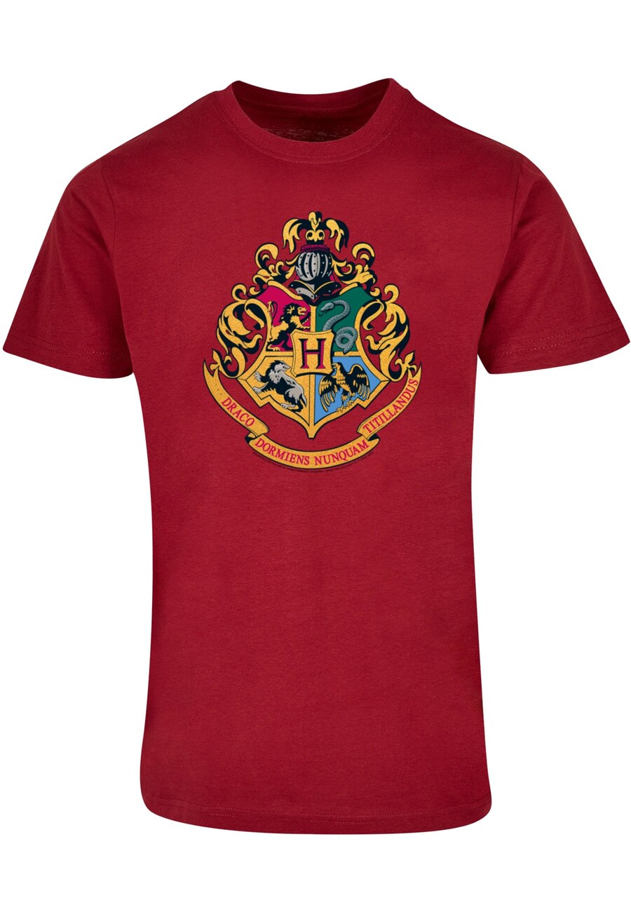 

Классическая футболка ABSOLUTE CULT Shirt Harry Potter - Hogwarts Crest Gold, бордовый