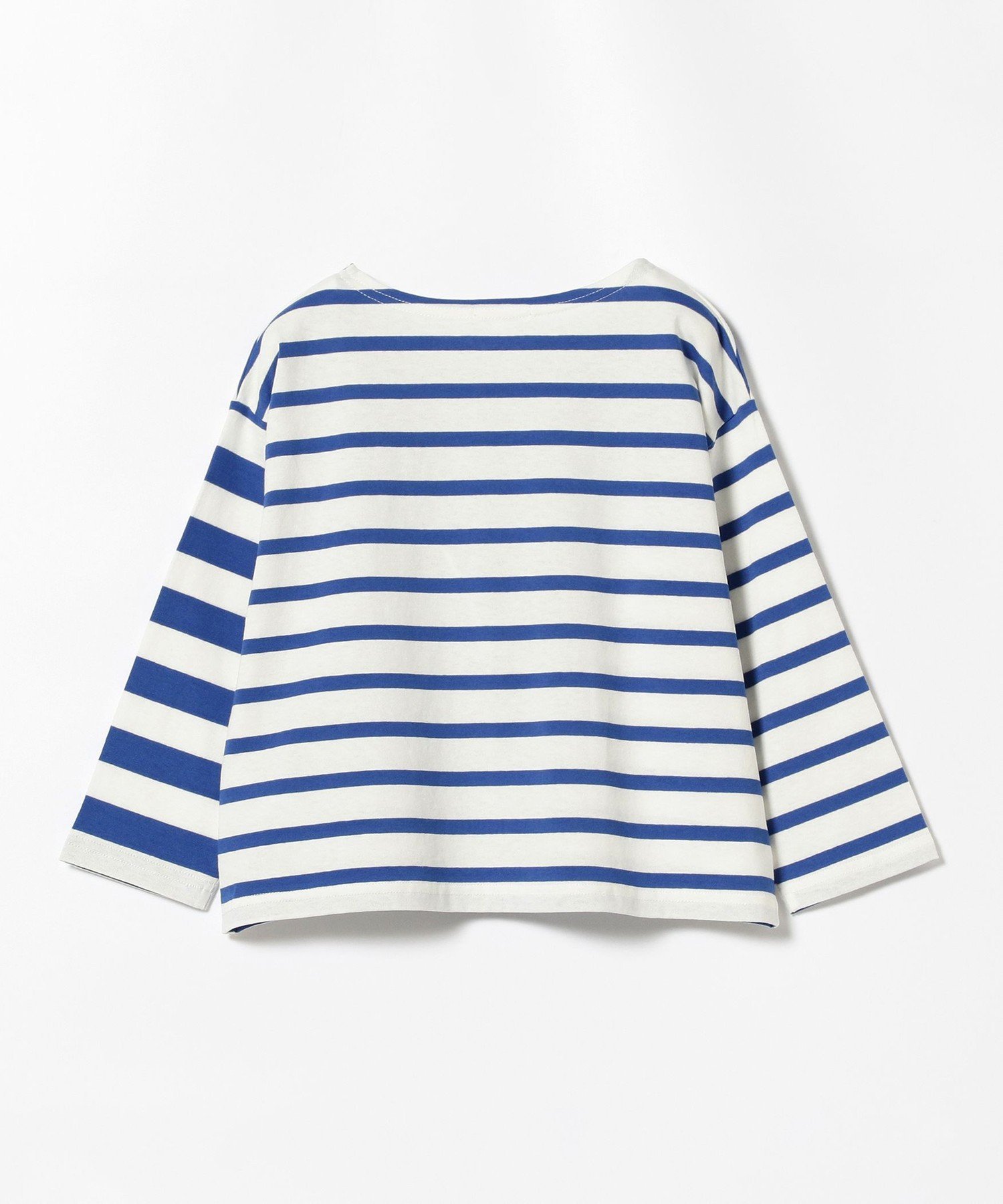 B:MING by BEAMS / Полосатая футболка с вырезом-лодочкой (90-140 см), BLUE — фото 3