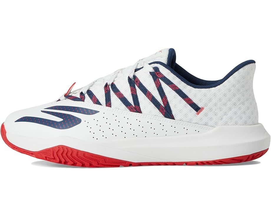 Кроссовки SKECHERS Skechers Viper Court Rally, цвет White/Navy/Red — фото 4