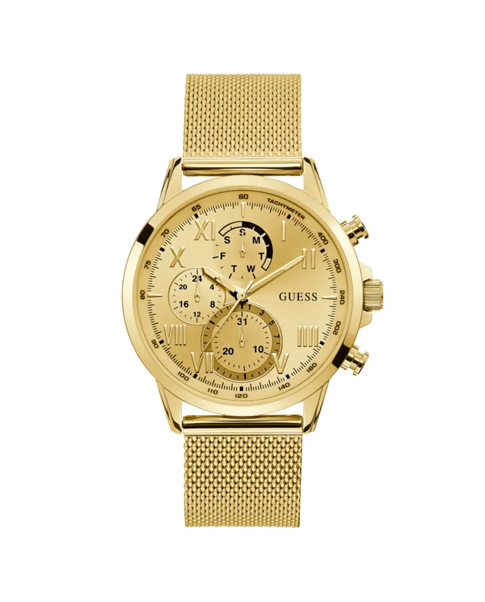 

Мужские часы Porter W1310G2 из стали с золотым ремешком Guess, золото