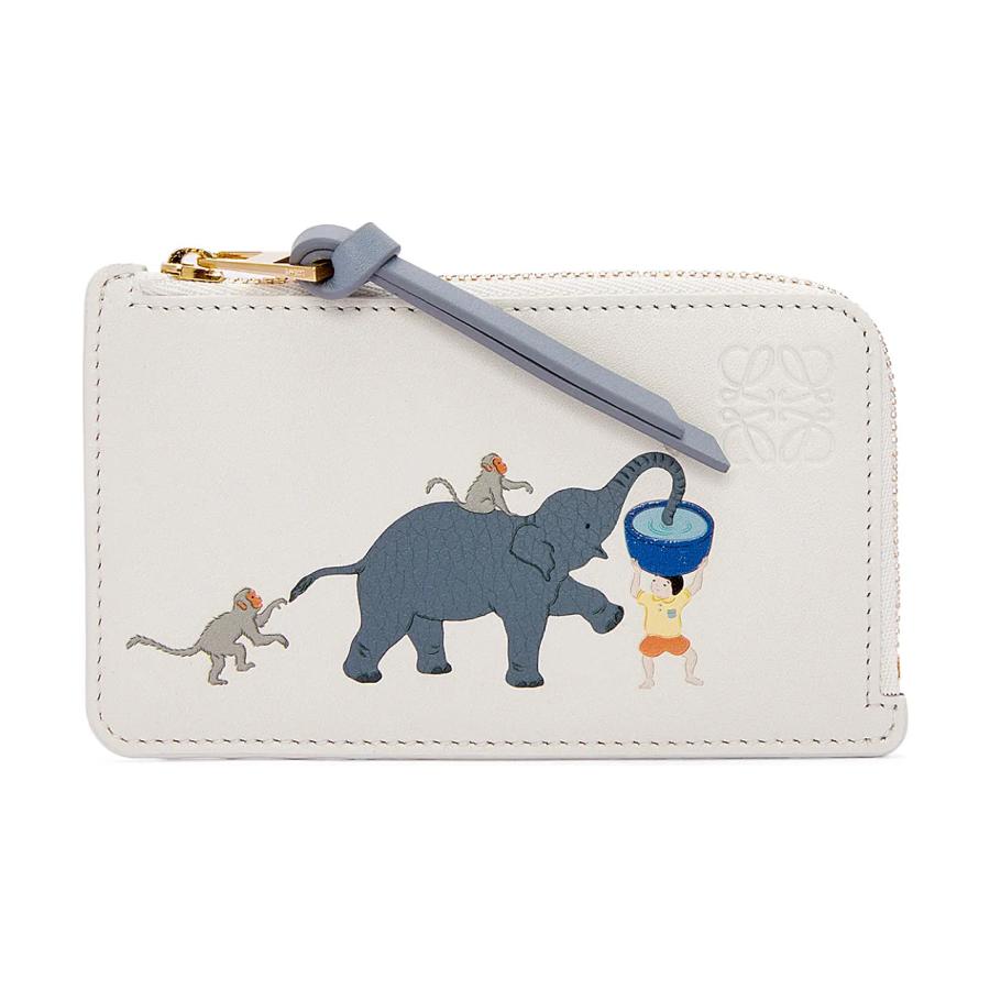LOEWE Кошелек для карт из коровьей кожи женский белый коллаборация Suna Fujita — фото 2